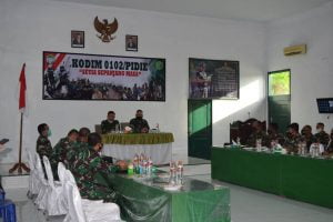 Kodim 0102/Pidie Kedatangan Tim Wasrik Post Audit Kodam IM