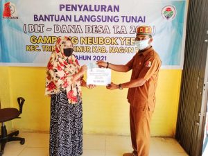 37 KK Warga Desa Neubok YEE PP Terima BLT DD Tahap Pertama TA 2021