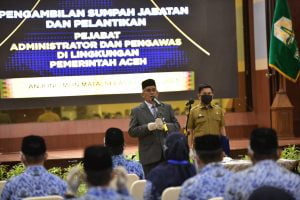 Sekda Lantik 152 Pejabat Eselon III dan IV Pemerintah Aceh