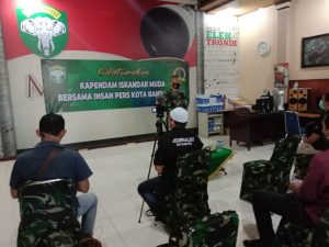 Gelar Silaturahmi Bersama Insan Pers, Kapendam IM Ajak Wartawan Lebih Masif Beritakan Pecegahan Covid-19