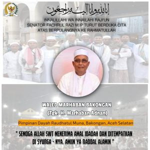 Aceh Berduka, Senator Fachrul Razi: Aceh Kehilangan Ulama Kharismatik dan Sosok Ayah