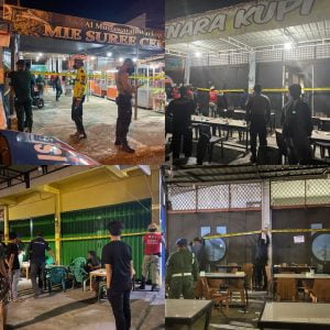 Tim Ops Yustisi Wilkum Pidie Gelar Apel dan Razia Gabungan, Tujuh Warung Disegel Langgar Prokes