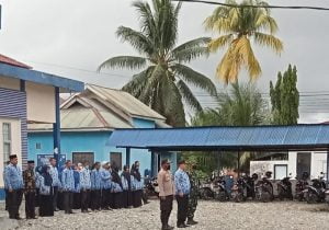 Camat Darul Makmur Pimpin Apel Gabungan Bersama Para Kepala Desa se Darul Makmur