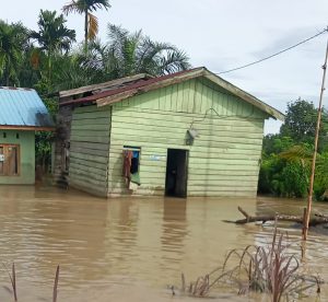 Hujan Deras di Kabupaten Nagan Raya Mengakibatkan Banjir Sebagian Rumah Warga