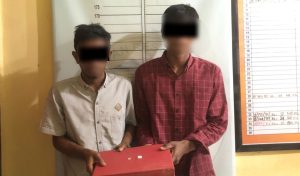 Dua Pemuda di Pidie Ditangkap Polisi Saat Transaksi Sabu di Depan WC Umum