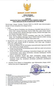 Pj Bupati Aceh Besar Imbau Orang Tua Siswa antar Anak pada Hari Pertama Sekolah