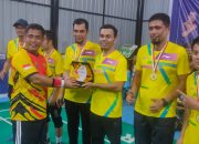 Tournamen Badminton PUPR se-Barsela Aceh Berakhir, Tim Dinas PUPR Aceh Jaya Meraih Juara I