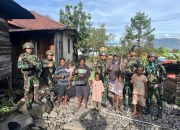 Tiba di Papua, Satgas Yonif 111/DJ sapa Kampung 55 Pruleme, Distrik Mulia, Kab. Puncak Jaya