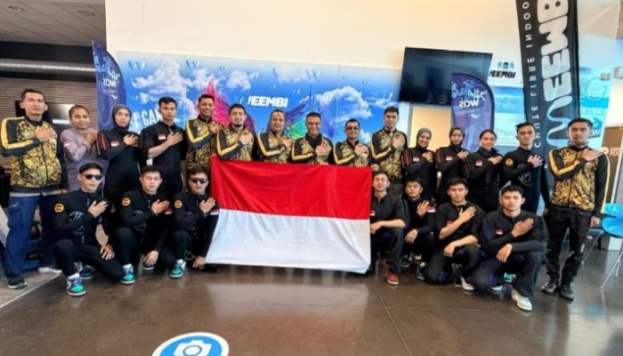 Harumkan Merah Putih, 21 Anggota Brimob Tampil di World Cup Indoor Skydiving 2026