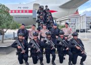 Gegana Brimob Polda Aceh Uji Kemampuan di Pesawat Simulasi Asrama Haji