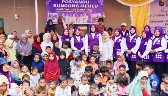 Peringati Hari Posyandu Nasional di Langkahan, Ketum Posyandu Sosialisasi 6 SPM