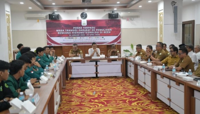 Sekda Aceh Terima Audiensi Mahasiswa, Paparkan Capaian dan Percepatan Pemulihan Pascabencana Hidrometeorologi‎