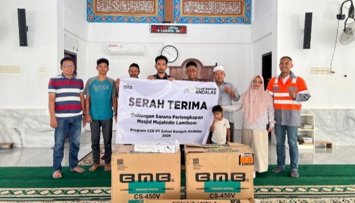 Solusi Bangun Andalas Perkuat Peran Masjid, Salurkan Bantuan Sarana Ibadah untuk Lima Masjid di Lhoknga dan Leupung