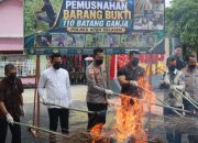 Musnahkan Barang Bukti Ganja, Kapolres Aceh Selatan Tegaskan Komitmen Berantas Narkotika