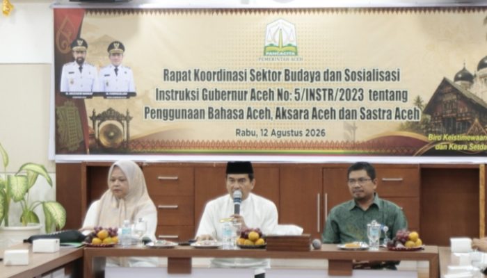 Gelar Rakor Budaya, Pemerintah Aceh Ajak Masyarakat Tingkatkan Penggunaan Bahasa dan Aksara Aceh
