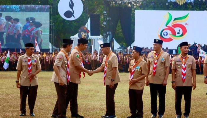 Sekda Aceh Terima Lencana Melati, Penghargaan Tertinggi Gerakan Pramuka