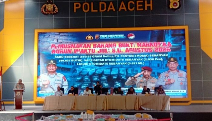 Garis Pantai Panjang Jadi Tantangan, Polda Aceh Musnahkan Puluhan Ribu Barang Bukti Narkoba