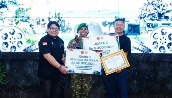 Pratu Riski Febrian Raih Juara 3 Nasional Lomba Fotografi HUT ke-81 TNI