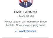 Waspada Nomor WhatsApp Catut Nama Plt Sekda Aceh Taufik