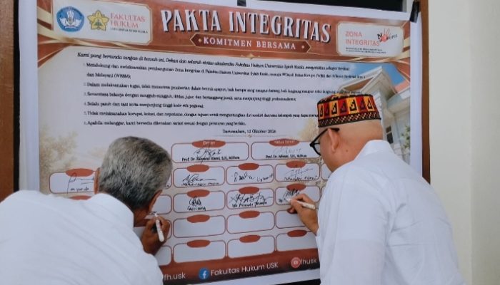 Dekan FH USK Ajak Sivitas Akademika Bekerja dengan Ikhlas dan Junjung Tinggi Integritas